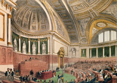 The Senate Chamber at the Luxembourg Palace, Paris by Abbé Prévost
